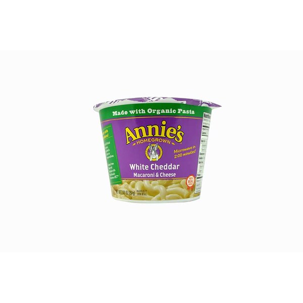 Annies Annie's White Cheddar Macaroni & Cheese 2.01 oz. Cup, PK12 13562-00060 - main